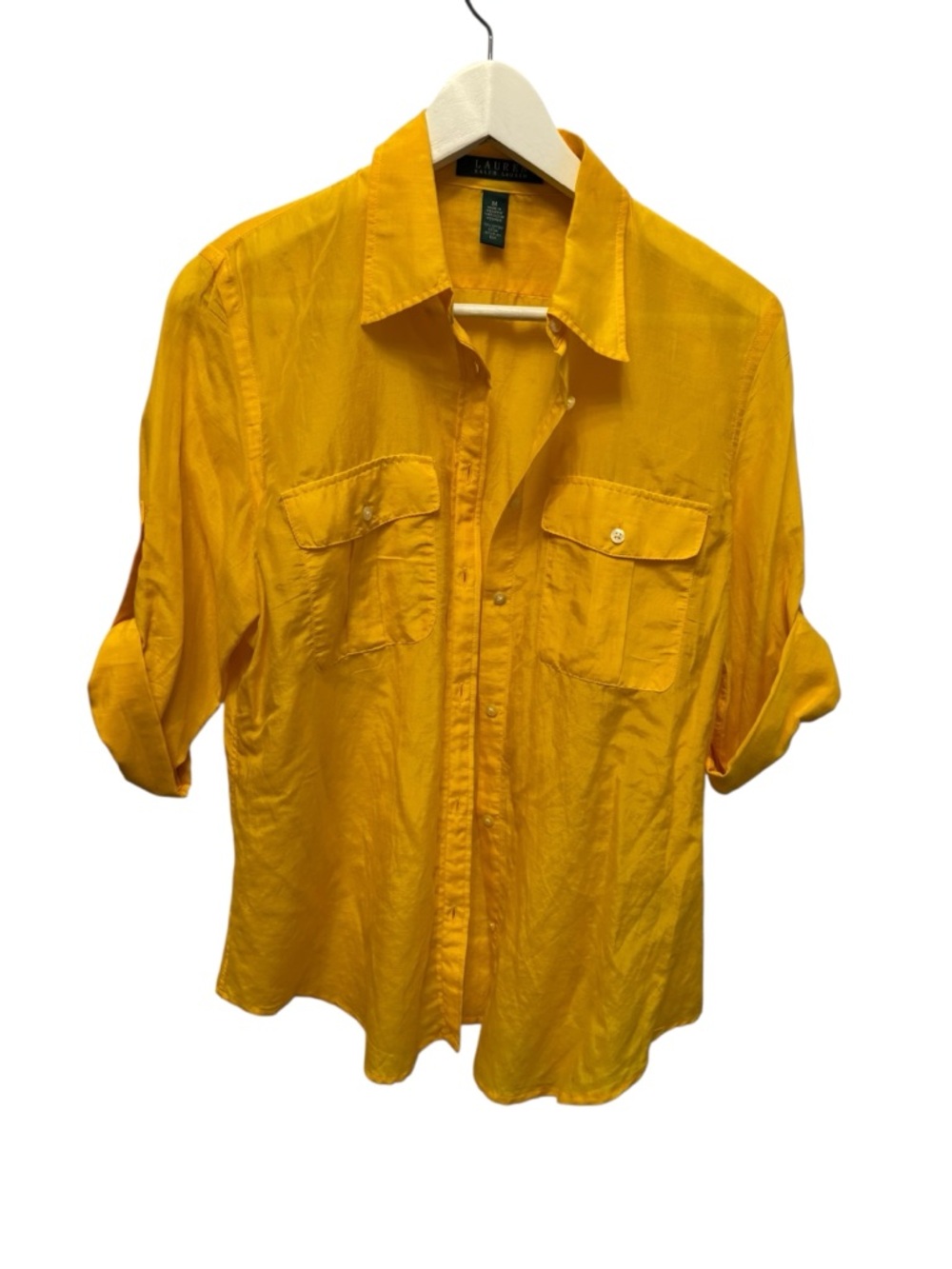Lauren Ralph Lauren Bright Yellow Button-Up Shirt